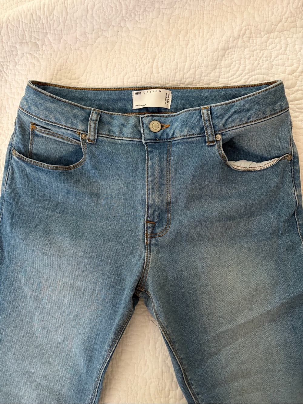 ASOS Men's Faded Blue Skinny Jeans